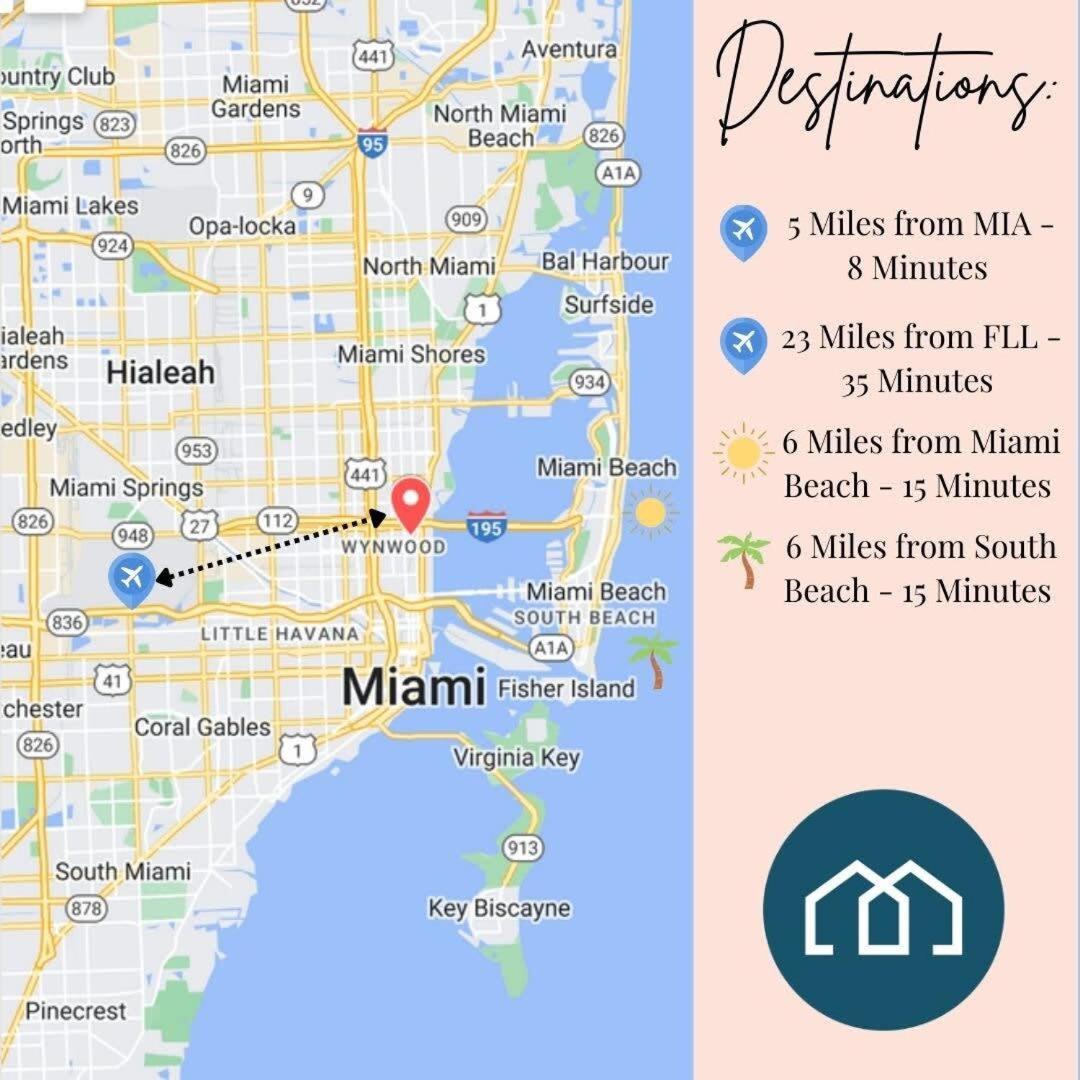Palm Place Heart Of Miami With Parking Pool And Gym מראה חיצוני תמונה